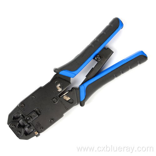 RJ45/12/11 compression crimping tool for crimping modular plug